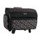 Everything Mary Black Floral 4-Wheel Collapsible Deluxe Sewing Machine Storage Case